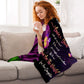 Purple Rose Butterfly Dear Mom Letter Flannel Blanket For Cozy Bedroom Sofa Decor