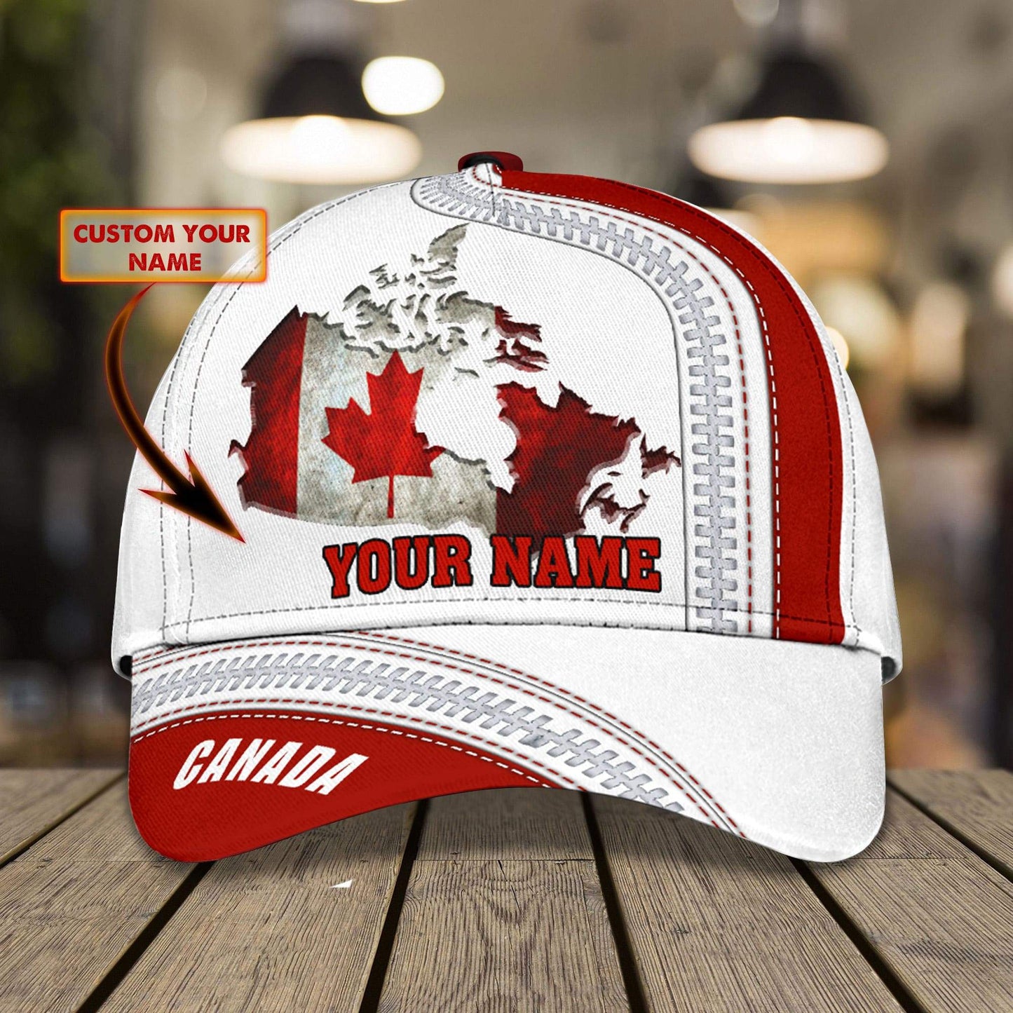 Canada Custom All Over Print Classic Cap For Casual Outfits Vacations And Everyday Styling