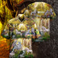 Horse Paradise Hawaiian Shirt Artwork Detail For Resort Trips And Outdoor Activities
