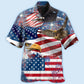 Eagle American 4Th July Freedom Hawaiian Shirt For Summer Vacation And Beach Travel
