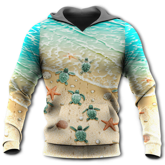 Turtle Love Ocean Hoodie For Sea Enthusiasts Vacation Style And Comfortable Layering