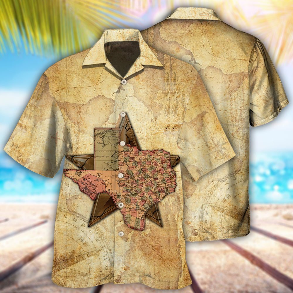 Peace Texas Heritage Hawaiian Shirt With Detailed Graphic For Tropical Holiday Resort Parties And Everyday Style