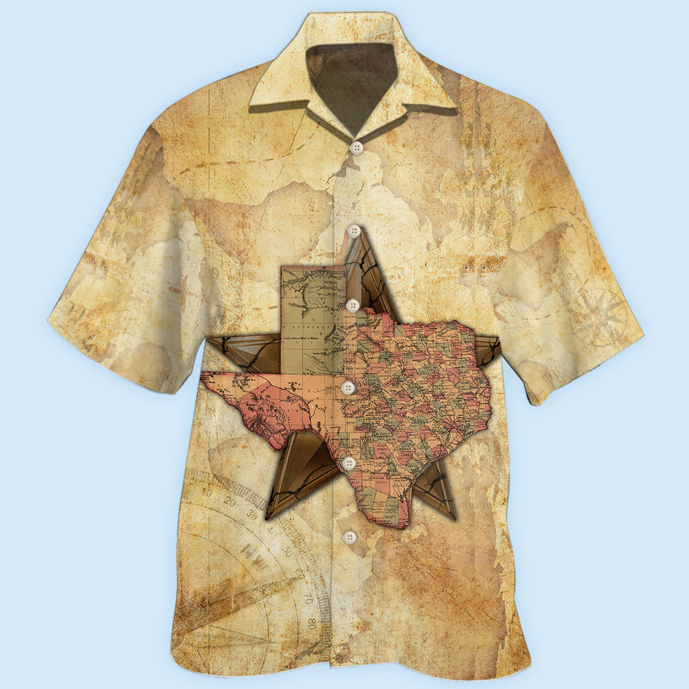 Peace Texas Heritage Hawaiian Shirt With All Over Print For Tropical Holiday Resort Parties And Everyday Style