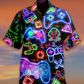 Neon Game Hawaiian Shirt Pattern View For Relaxed Warm Weather Outfits
