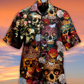 Floral Skull Queen Hawaiian Shirt For Vacation Days And Relaxed Coastal Outings