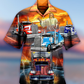 Truck Driver Faith Bless Sunset Hawaiian Shirt For Warm Weather Adventures And Everyday Comfort