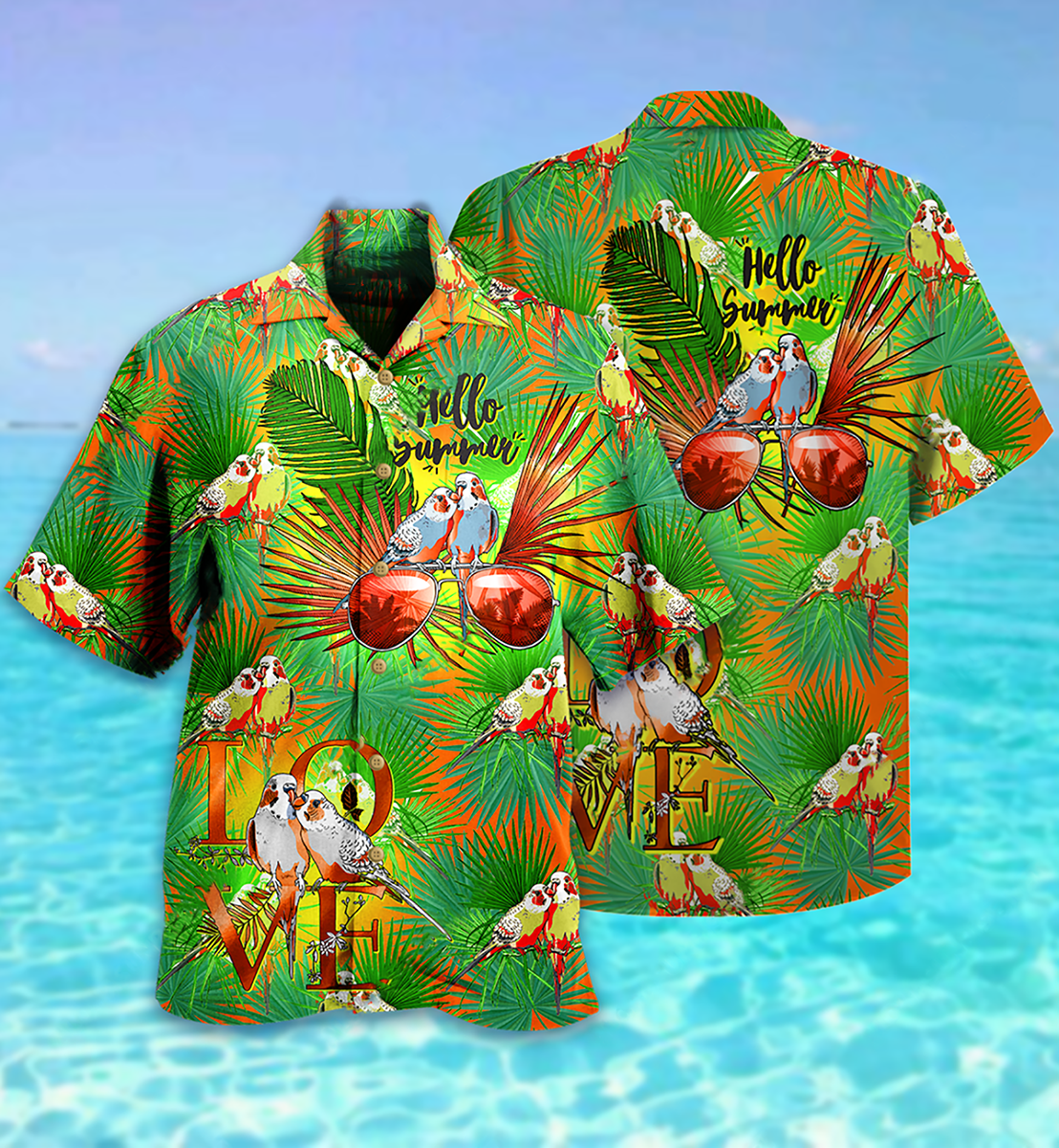 Parrot Summer Hawaiian Shirt Design View For Resort Travel And Thoughtful Gifting