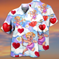 Valentine Cupid Hawaiian Shirt Artwork Detail For Tropical Trips And Casual Outings
