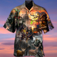 Skull Hunting Hawaiian Shirt Design View For Casual Summer Styling