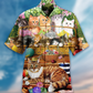 Cute Vintage Cat Wool Roll Hawaiian Shirt Artwork View For Weekend Travel And Beach Style