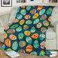 Colorful Easter Egg Pattern Flannel Blanket For Cozy Bedroom Sofa Decor