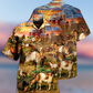 Funny Vintage Goat Farm Hawaiian Shirt Design Detail For Beach Days And Holiday Travel