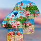 Tropical Flamingo Summer Hawaiian Shirt Pattern View For Lightweight Everyday Style