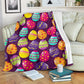 Colorful Easter Egg Pattern Flannel Blanket For Cozy Bedroom Sofa Decor