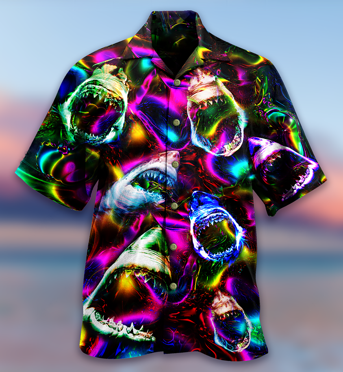 Shark Angry Hawaiian Shirt For Warm Weather Adventures And Everyday Comfort