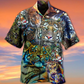 Tiger Hawaiian Shirt Design View For Casual Summer Styling