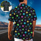 Fantasy Role Dice Hawaiian Shirt For Summer Vacation, Beach Travel, And Casual Wear