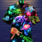 Neon Turtle Full Ocean Hawaiian Shirt Pattern View For Lightweight Everyday Style