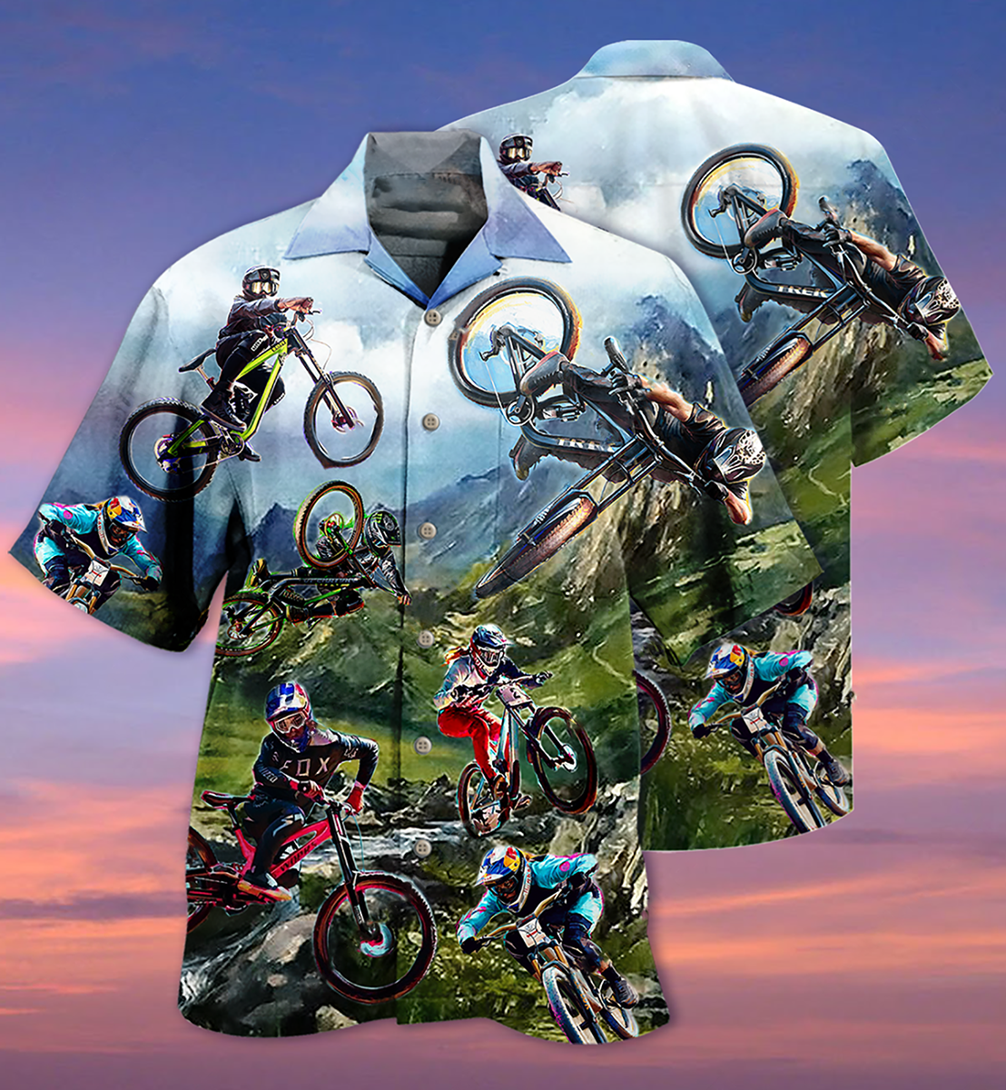 Bicycle Exposed Discovered Hawaiian Shirt For Vacation Days And Relaxed Coastal Outings