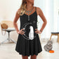 Cat Love Unique V-Neck Sleeveless Cami Dress For Festivals And Relaxed Daily Fashion