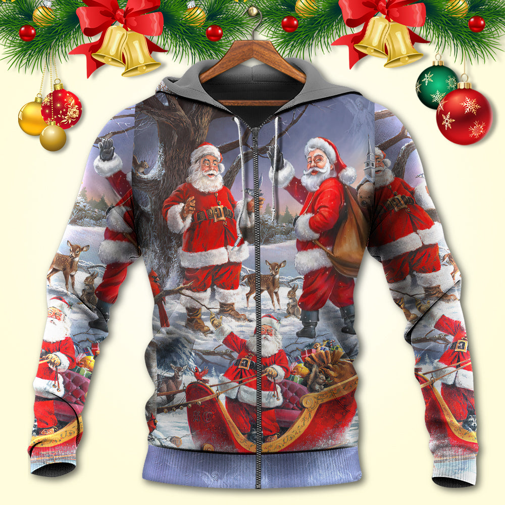 Funny Santa Christmas Coming Hoodie For Festive Family Moments Winter Wear And Holiday Gift Ideas