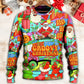 Christmas Hippie Santa Bus Peace Sweater For Winter Parties Seasonal Adventures And Relaxed Everyday Styling