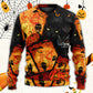 Halloween Owl Pumpkin Night Sweater For Art Lovers Holidays Parties And Comfortable Wear