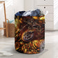 Skull Motorcycle Racing Fast Fire Laundry Basket For Room Home Organizer