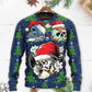 Christmas Skull Santa Hat Snow Sweater For Holiday Parties Family Gatherings And Seasonal Gift Giving