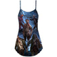 Halloween Dark Zombie Night V-Neck Sleeveless Cami Dress For Festivals Parties And Dramatic Warm Weather Outfits