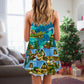 Christmas Magical Night V-Neck Sleeveless Cami Dress For Summer Events And Comfortable Everyday Style