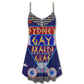 Pride Festival Vibes V-Neck Sleeveless Cami Dress For Vacations And Casual Warm Weather Wear
