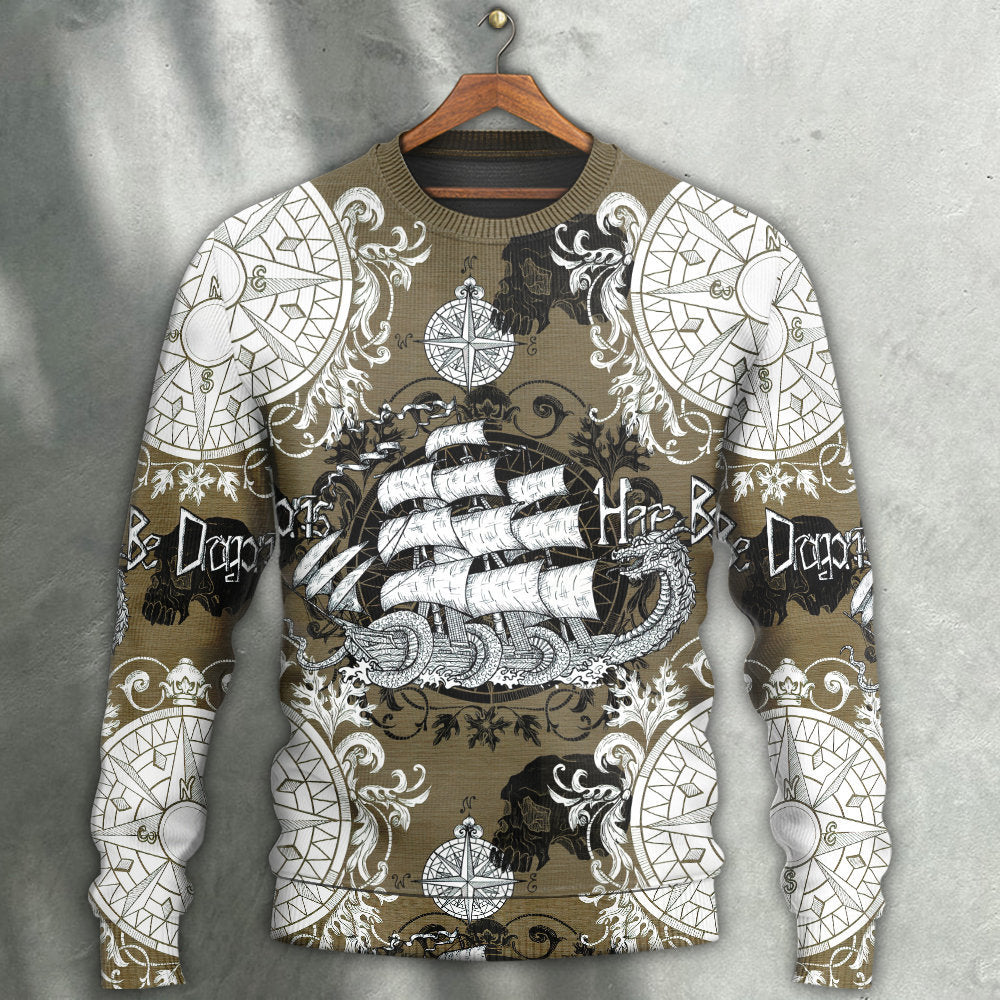 Dragon Old Ship Vintage Anchor Sweater For Distinctive Animal Artwork Holidays And Thoughtful Gifts