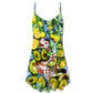 Avocado Santa Merry Christmas Snow V-Neck Sleeveless Cami Dress For Summer Events And Comfortable Everyday Style