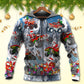 Red Santa Truck Snow Mountain Hoodie For Holiday Vacations Winter Events And Everyday Comfort