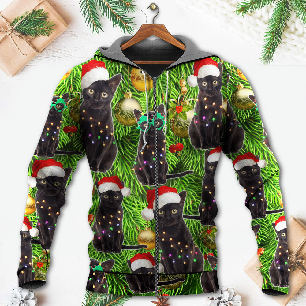 Black Cat Christmas Hoodie For Holiday Gatherings Winter Travel And Seasonal Gifting