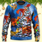 Christmas Dragon Family Holiday Lights Sweater For Festive Parties Family Photos And Comfortable Seasonal Wear