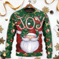 Christmas Santa Joyful Sweater For Winter Celebrations Family Events And Relaxed Seasonal Styling