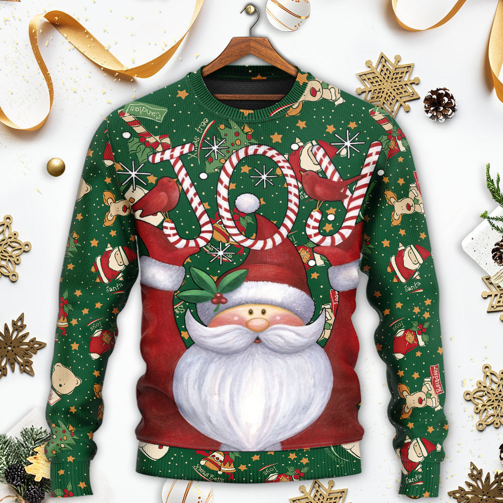 Christmas Santa Joyful Sweater For Winter Celebrations Family Events And Relaxed Seasonal Styling