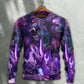 Dark Purple Dragon Lightning Sweater For Casual Styling Weekend Outings And Creative Gift Giving