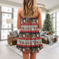 Santa And Snowman Joy V-Neck Sleeveless Cami Dress For Beach Trips Parties And Relaxed Warm Weather Style