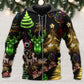 Neon Christmas Tree Snowman Hoodie For Holiday Parties Weekend Outings And Cheerful Gift Giving