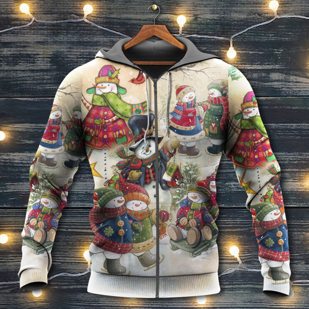 Christmas Couple Snowman Winter Love Hoodie For Christmas Events Holiday Travel And Comfortable Casual Outfits