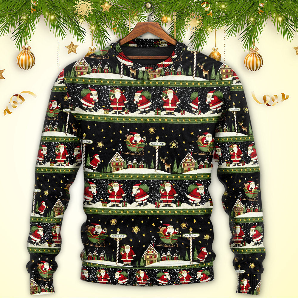 Christmas Santa Claus Big Night Sweater For Festive Family Events Casual Wear And Holiday Gift Giving