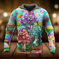 Hippie Happy Mushroom Life Hoodie For Bohemian Events Everyday Wear And Creative Gifting