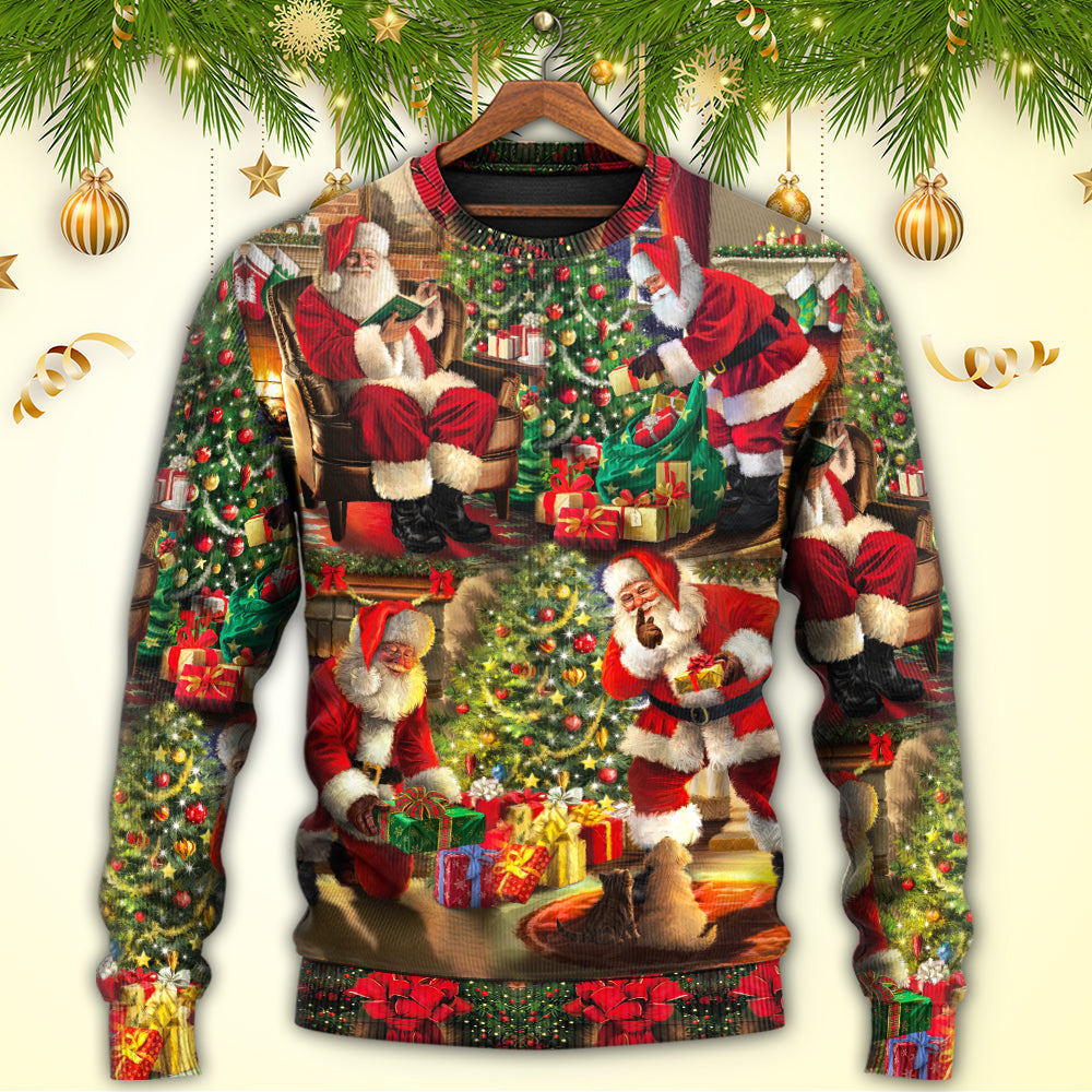Christmas Santa Story Gift For Xmas Sweater For Seasonal Parties Cozy Gatherings And Thoughtful Holiday Gifts