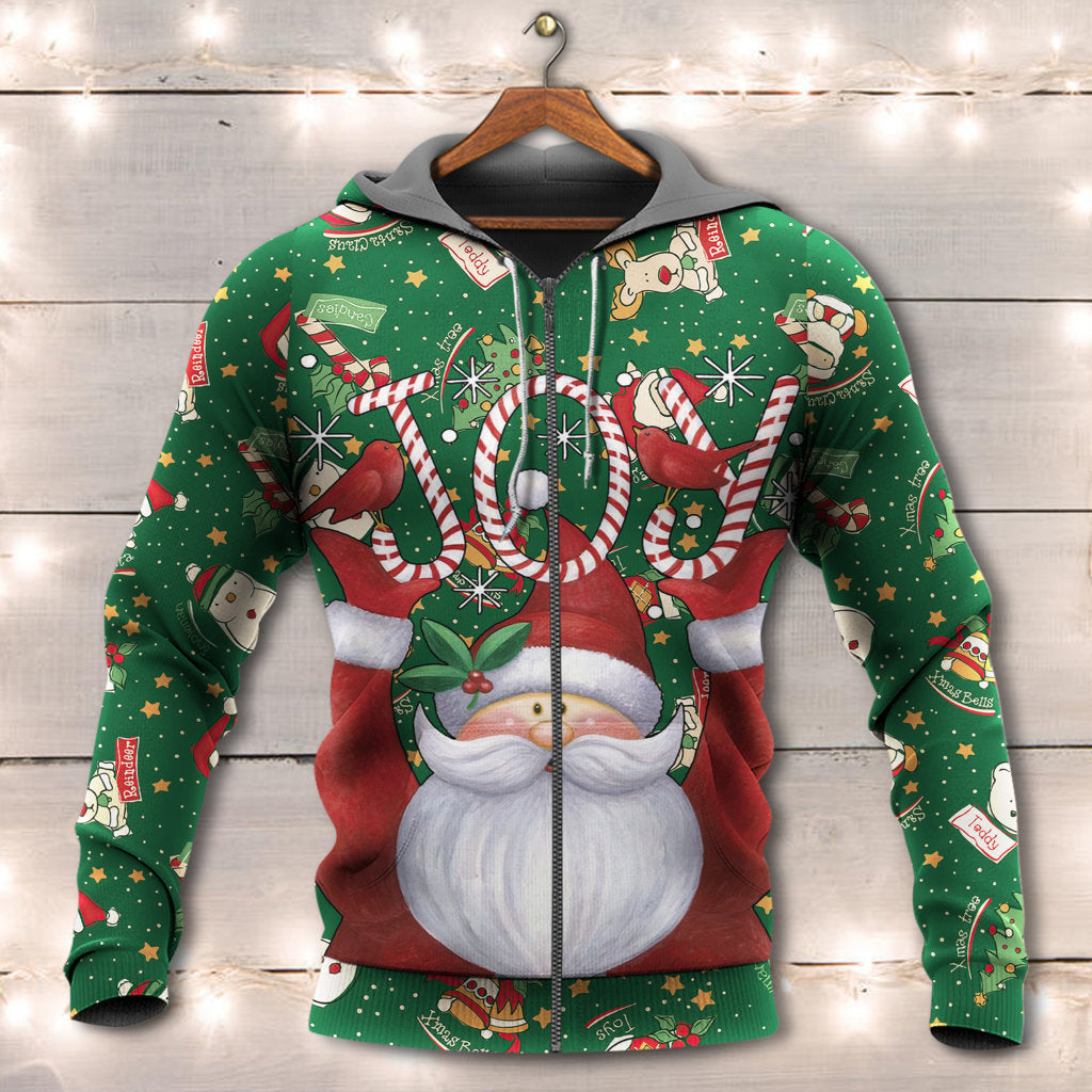 Christmas Santa Lover Joy Hoodie For Winter Streetwear Christmas Travel And Seasonal Home Gatherings