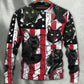 Black Cat Independence Day Sweater For Animal Lovers Casual Wear Holidays And Thoughtful Gifting