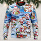 Santa And Snowman Christmas Holiday Sweater For Family Gatherings Winter Travel And Everyday Seasonal Comfort