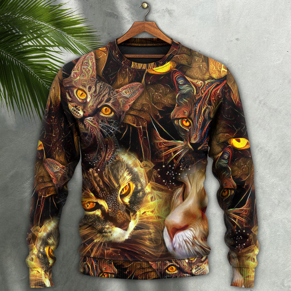Cat Lightning Sweater For Casual Wear Travel Parties And Comfortable Seasonal Style